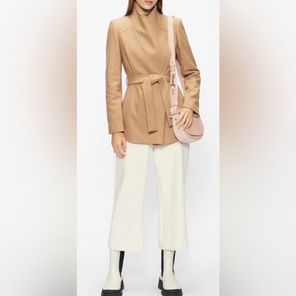 TED BAKER
Camel Rytaa Short Wool Wrap Coat - Picture 3 of 14